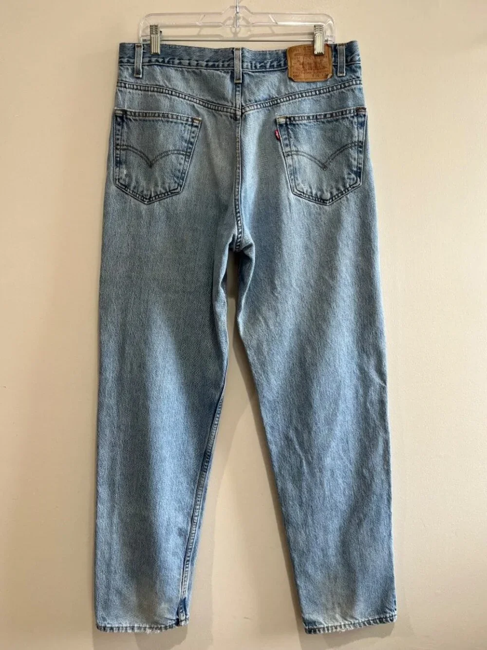 Levi's 550 Relaxed Fit Jeans Mens 36X34 Light Wash Distressed Vtg Y2K